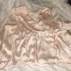 Nordstrom brand flowy waist-tie shirt, never worn